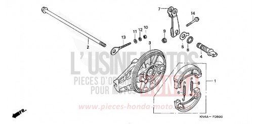 PANNEAU DE FREIN ARRIERE XR100R2 de 2002